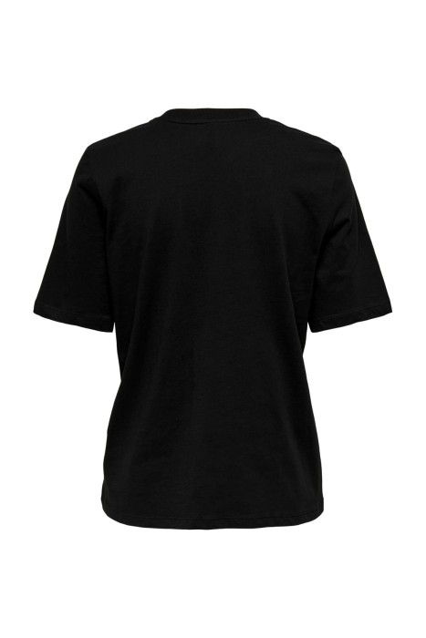 Onlclementıne Boxy S/S Foıl Kadın T-Shirt - 15286714 Black