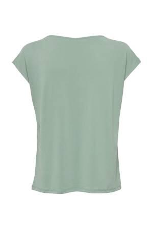 Onlfree S/S Modal V-Neck Noos Kadın T-Shirt - 15287041 Yeşil - Thumbnail