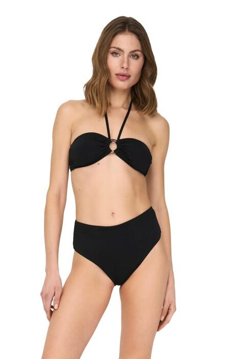 Only - Onljuliette Rıng Bandeau Kadın Mayo - 15282619 Siyah