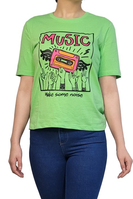 Onlkaren Boxy S/S Kadın T-Shirt - 15311295 Canlı Yeşil