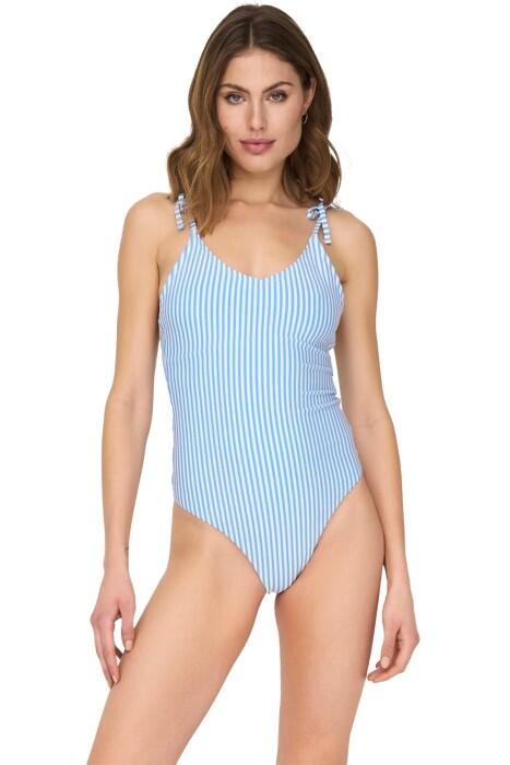 Only - Onlkitty Tie-Strap Swimsuit Kadın Mayo - 15250479 Mavi