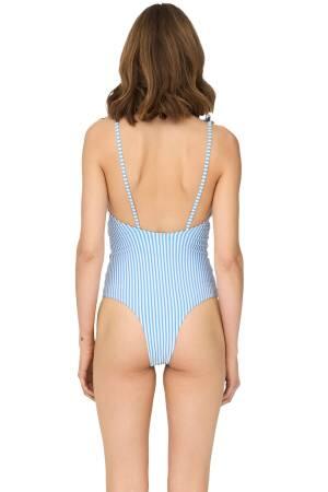 Onlkitty Tie-Strap Swimsuit Kadın Mayo - 15250479 Mavi - Thumbnail