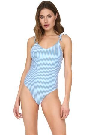 Onlkitty Tie-Strap Swimsuit Kadın Mayo - 15250479 Mavi - Thumbnail