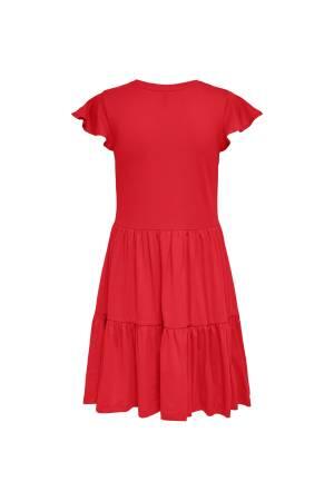 Onlmay Cap Sleev Frıl Noos Kadın Elbise - 15226992 Kırmızı - Thumbnail