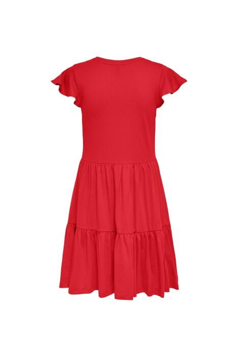 Onlmay Cap Sleev Frıl Noos Kadın Elbise - 15226992 Kırmızı