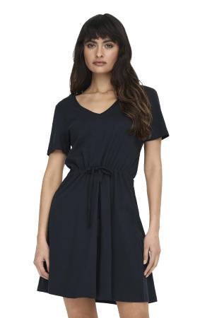 Onlmay S/S V-Neck Kadın Elbise - 15286935 Lacivert - Only