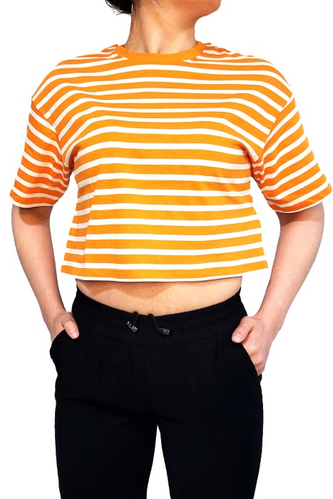 Onlmay S/S Boxy Cropped Kadın T-Shirt - 15252473 Turuncu