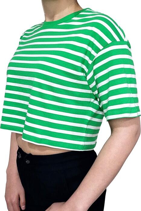 Onlmay S/S Boxy Cropped Kadın T-Shirt - 15252473 Yeşil - 1