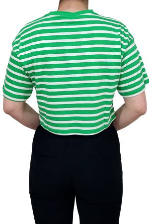 Onlmay S/S Boxy Cropped Kadın T-Shirt - 15252473 Yeşil - Thumbnail