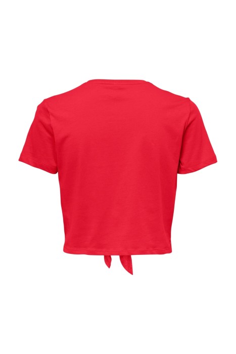 Onlmay S/S Short Knot Kadın T-Shirt - 15257467 Kırmızı