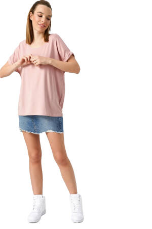 Onlmoster S/S O-Neck Top Noos Jrs Kadın T-Shirt - 15106662 Mor - 3