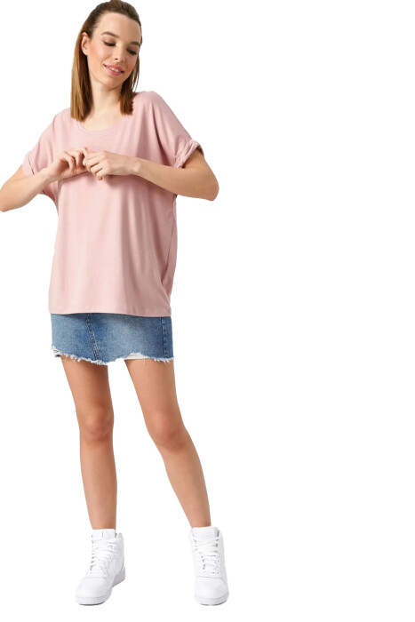 Onlmoster S/S O-Neck Top Noos Jrs Kadın T-Shirt - 15106662 Mor - 3