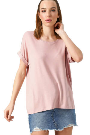 Onlmoster S/S O-Neck Top Noos Jrs Kadın T-Shirt - 15106662 Mor - 4