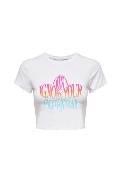 Onlsonya S/S Do It Kadın T-Shirt - 15290558 Beyaz