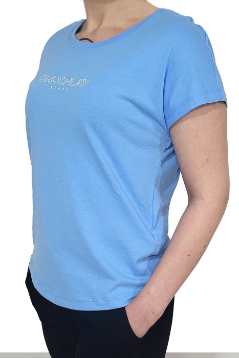 Only - Onpfrancıs Ss Loose Kadın T-Shirt - 15287720 Mavi