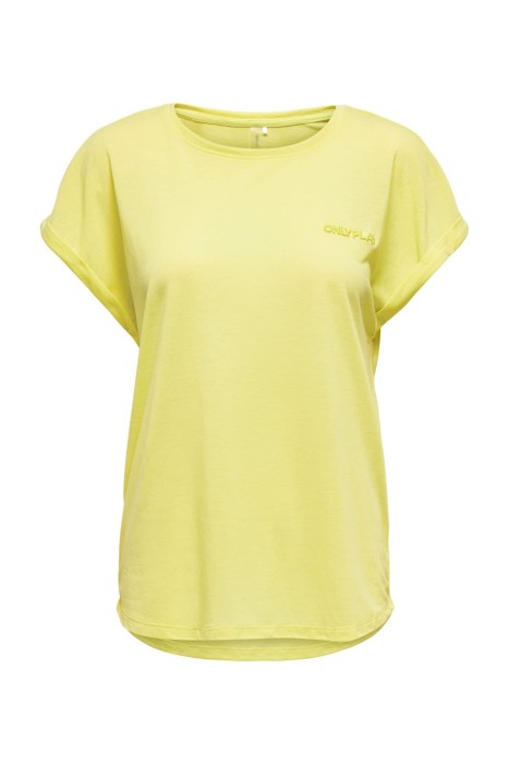 Only - Onpfreı Logo Loose Kadın T-Shirt - 15281056 Sarı