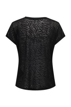 Onpjıes Loose Burnout Kadın T-Shirt - 15281010 Siyah - Thumbnail