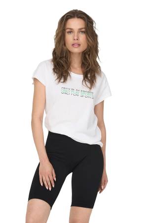 Onplaura Ss Loose Jrs Kadın T-Shirt - 15288532 Beyaz - Thumbnail
