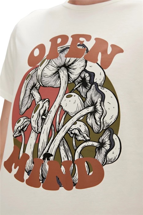 Open Mınd Erkek T-Shirt - 23.01.07.014 Ekru