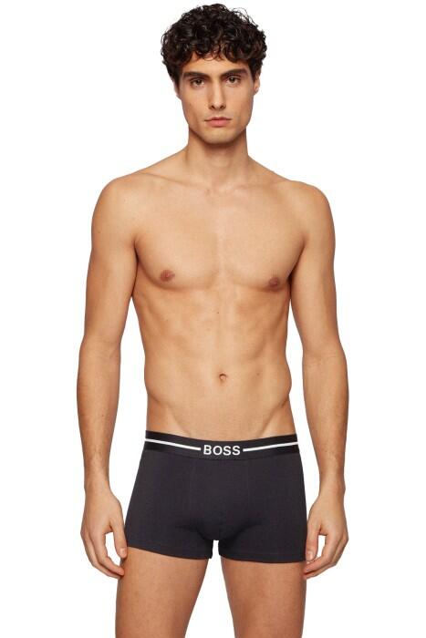 Boss - Organik Pamuklu, Streçli Üçlü Boxser - 50451408 Siyah