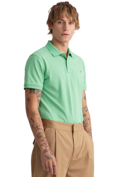 Gant - Original Pique Ss Rugger Erkek Polo Yaka T-Shirt - 2201 Absent Yeşili