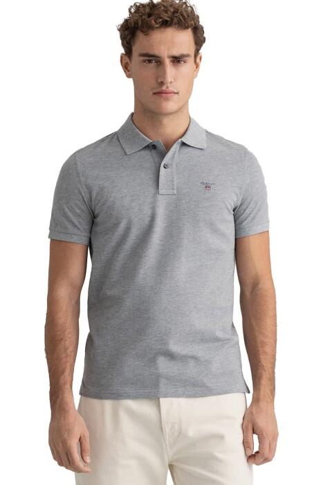 Gant - Original Pique Ss Rugger Erkek Polo Yaka T-Shirt - 2201 Gri Melanj