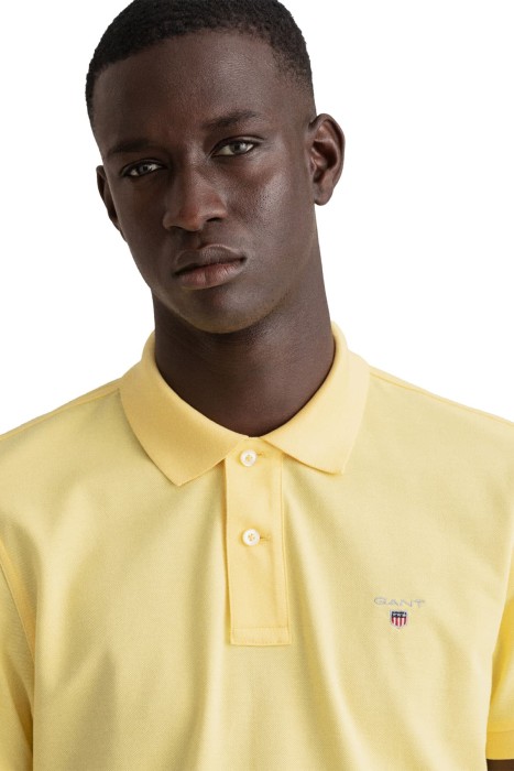 Original Pique Ss Rugger Erkek Polo Yaka T-Shirt - 2201 Muz Sarısı