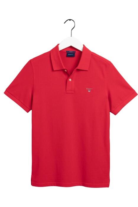 Gant - Original Pique Ss Rugger Erkek Polo Yaka T-Shirt - 2201 Parlak Kırmızı