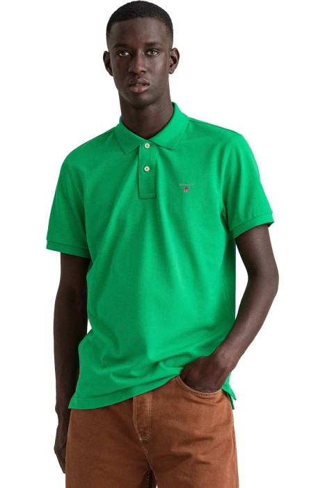 Gant - Original Pique Ss Rugger Erkek Polo Yaka T-Shirt - 2201 Yeşil