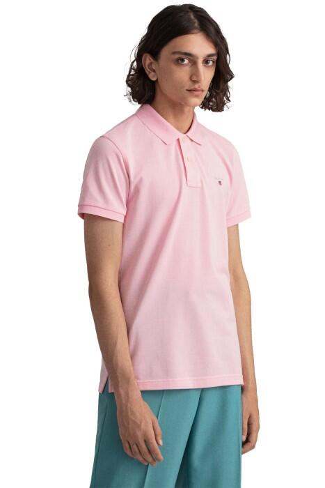 Gant - Original Slim Pique Ss Rugger Erkek Polo Yaka T-Shirt - 2202 Kaliforniya Pembesi