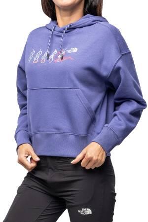 Outdoor Graphic Kadın SweatShirt - NF0A8525 Mavi - Thumbnail