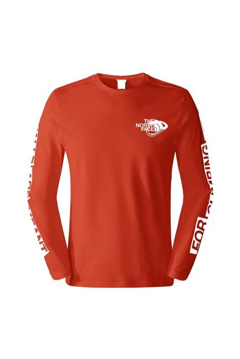 Outdoor L/S Graphıc Tee Erkek Uzun Kol T-Shirt - NF0A827K Bakır - 1
