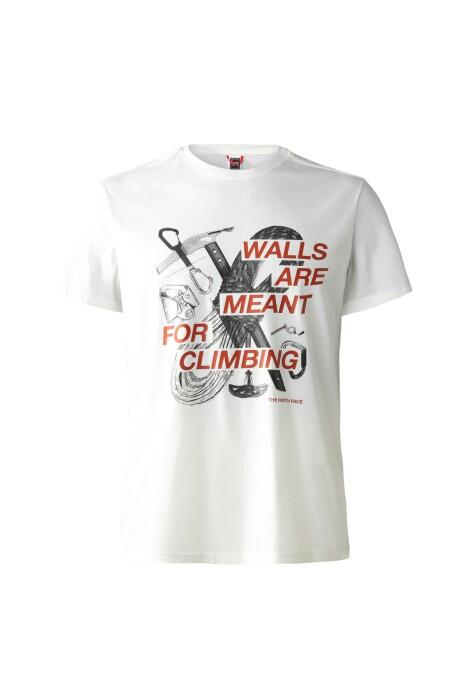 Outdoor S/S Graphic Tee Erkek T-Shirt - NF0A827J Beyaz - 1