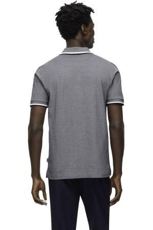Oxford Logo İşlemeli Erkek Polo T-Shirt - 50486172 Koyu Mavi - Thumbnail
