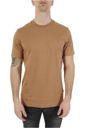 Pamuklu Jarseden Logolu Erkek T-Shirt - 50468347 Bej - Thumbnail