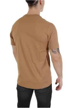 Pamuklu Jarseden Logolu Erkek T-Shirt - 50468347 Bej - Thumbnail