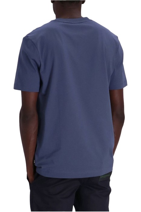 Pamuklu Jarseden Logolu Erkek T-Shirt - 50468347 Mavi