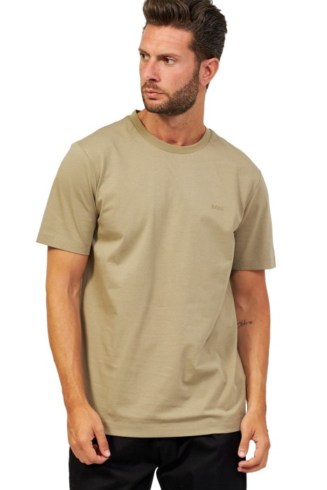 Pamuklu Jarseden Logolu Erkek T-Shirt - 50468347 Pastel Yeşil