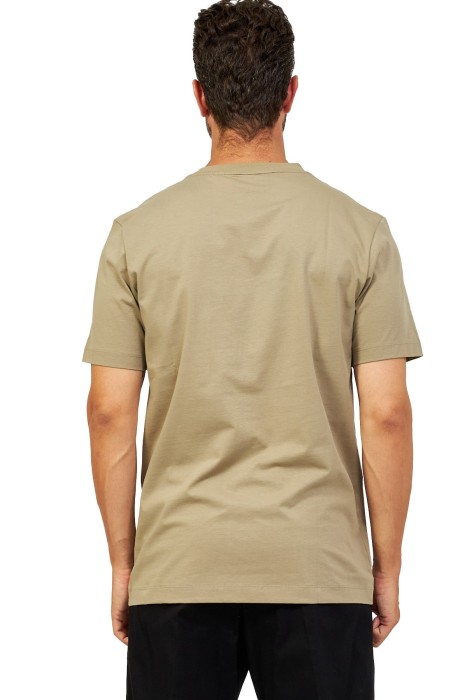 Pamuklu Jarseden Logolu Erkek T-Shirt - 50468347 Pastel Yeşil