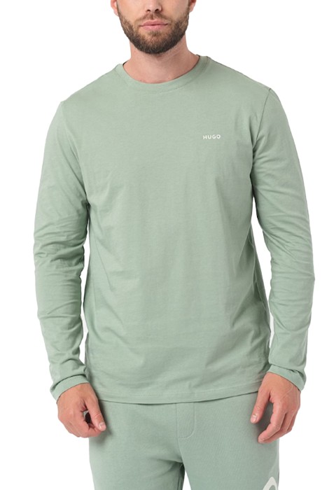 Pamuklu, Logo Baskılı Erkek Uzun Kollu T-Shirt - 50466159 Haki
