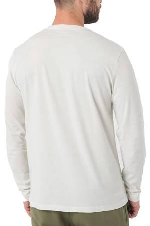 Pamuklu, Logo Baskılı Erkek Uzun Kollu T-Shirt - 50466159 Ekru - Thumbnail