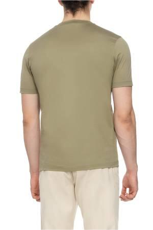 Parlak Desenli Merselize Pamuklu Erkek T-Shirt - 50495696 Pastel Yeşil - Thumbnail