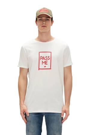 Pass Me Erkek T-Shirt - 23.01.07.022 Ekru - Thumbnail