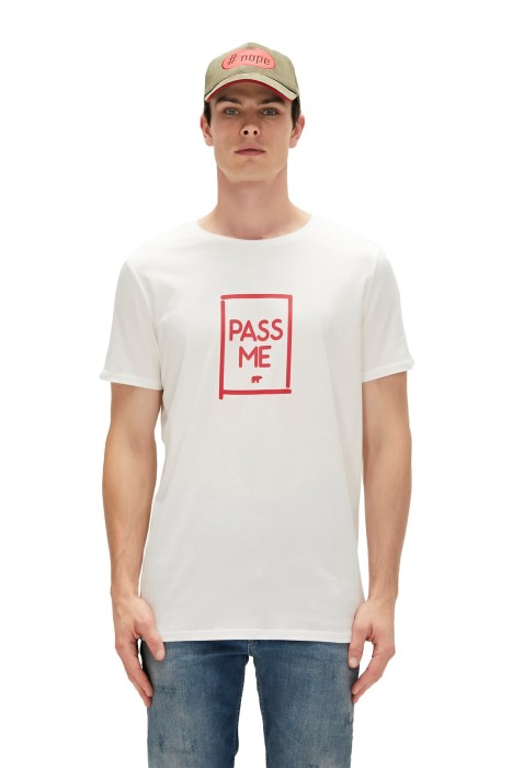 Bad Bear - Pass Me Erkek T-Shirt - 23.01.07.022 Ekru