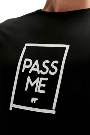 Pass Me Erkek T-Shirt - 23.01.07.022 Siyah - Thumbnail