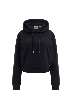 Peony Logo Hoodie Kadın SweatShirt - V4BQ02KCHR2 Siyah - 5