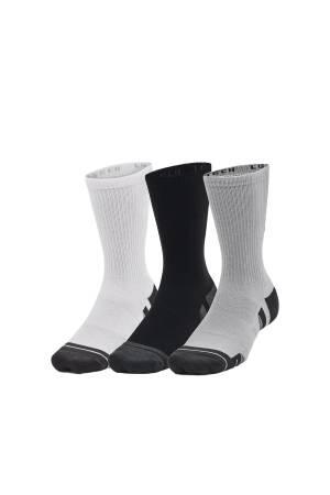 Performance Tech Unisex 3'Lü Uzun Çorap - 1379512 Mod Gri/Siyah - Under Armour