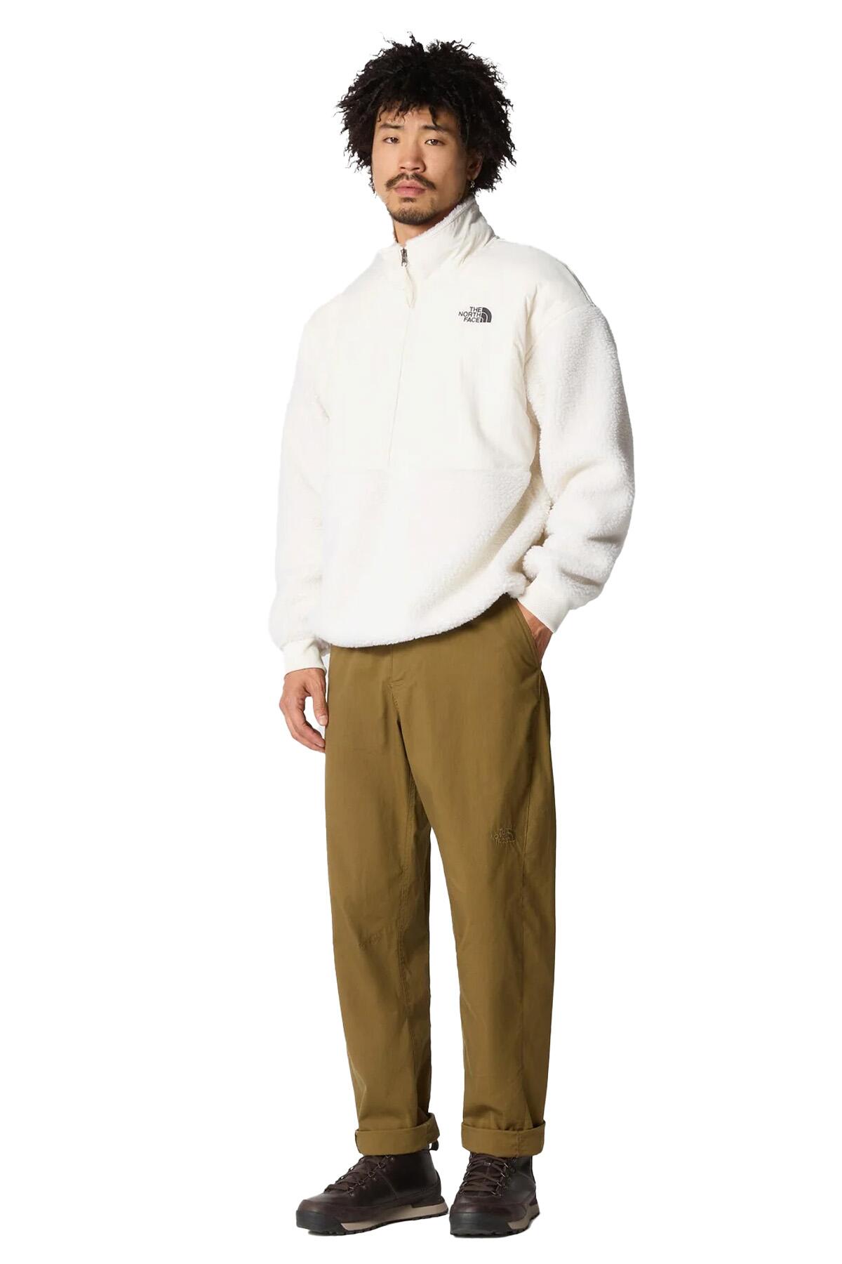 Platte High Pile Fleece 1 4 Zip Erkek Polar NF0A5GFJ Beyaz Zey