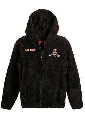 Play Hard Plush Kapüşonlu Çocuk Polar - 23.06.29.001 Siyah - Bad Bear