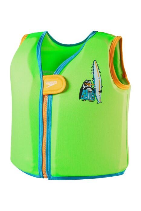 Speedo - Prınted Float Vest Bebek Yüzücü Yelek - 8-1225214686 Yeşil/Mavi